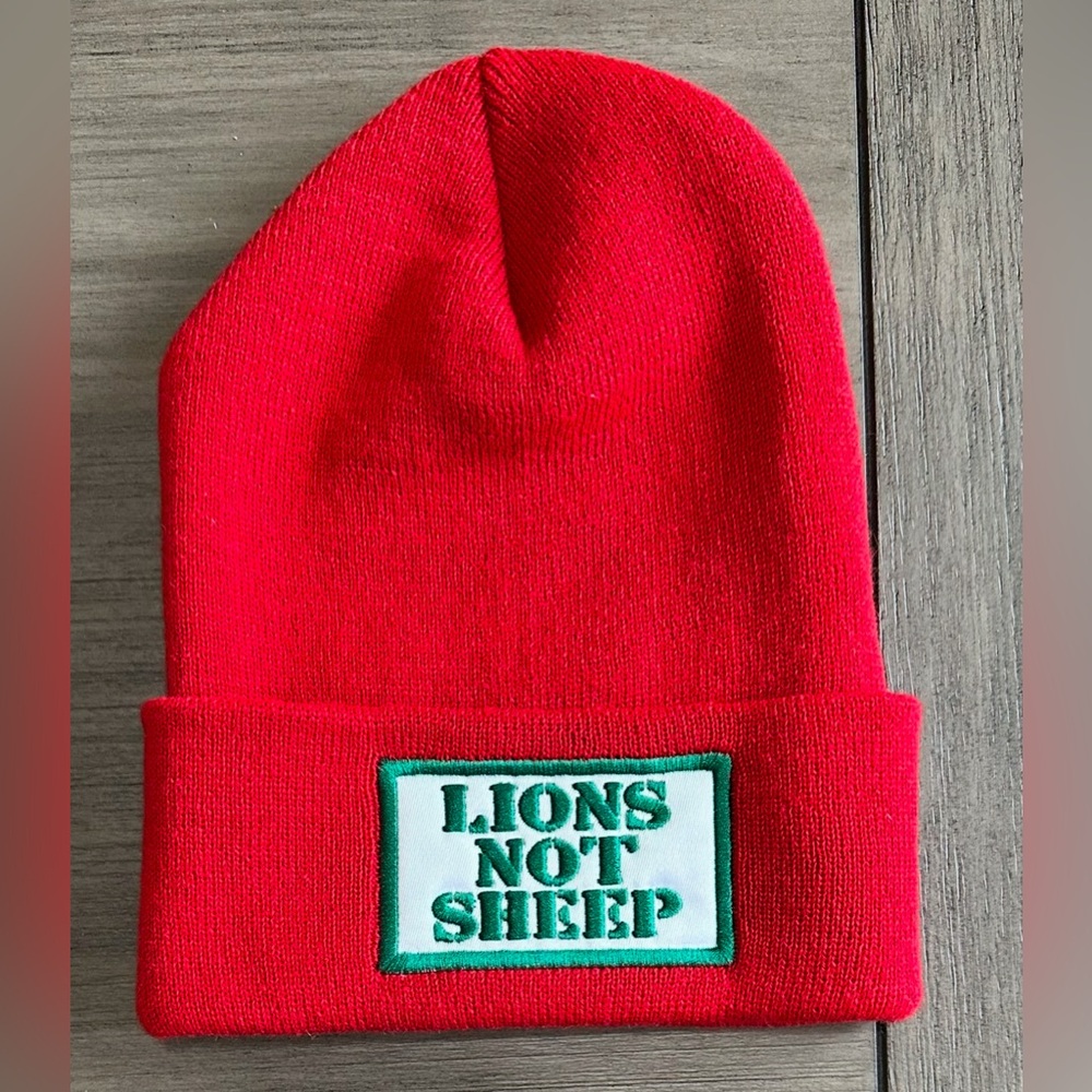 Lions Not Sheep beanies
